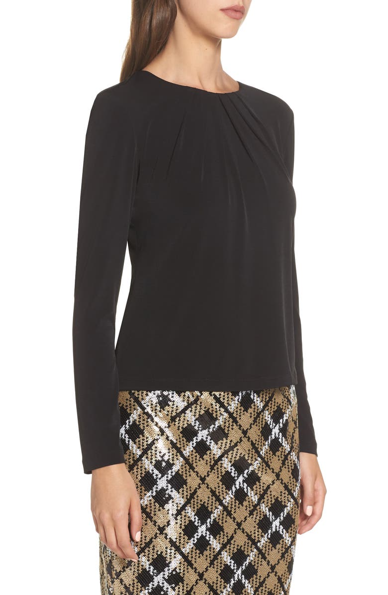 Eliza J Pleat Neck Top, Alternate, color, 