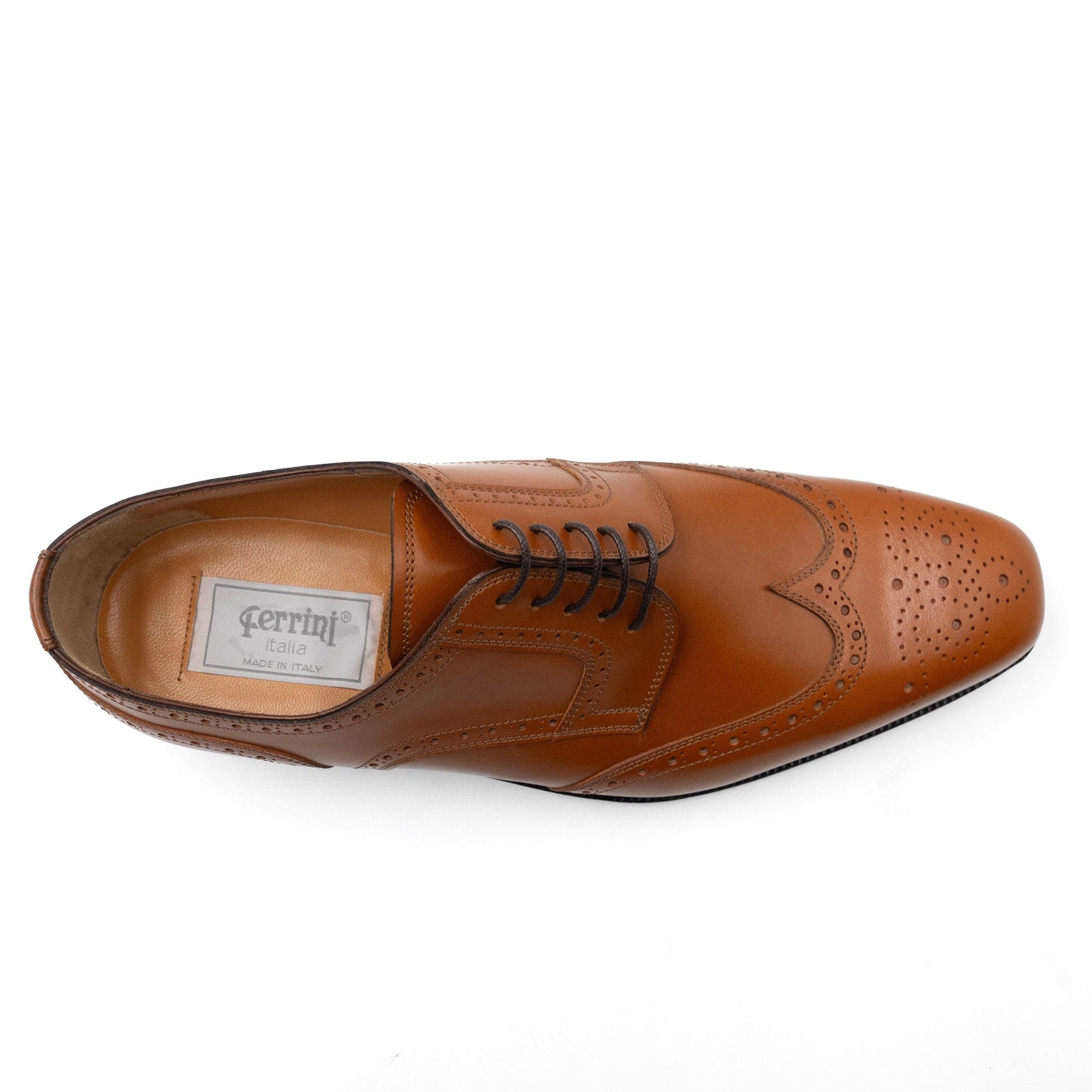 French Calf Wing-Tip Lace Up, Alternate, color, Brown