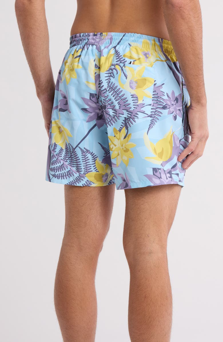BOSS Piranha Swim Trunks, Alternate, color, Purple