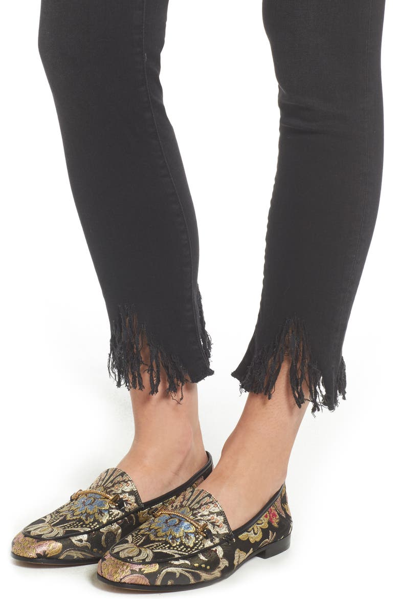Tess Fringe Skinny Crop Jeans, Alternate, color, SMOKE FRINGE