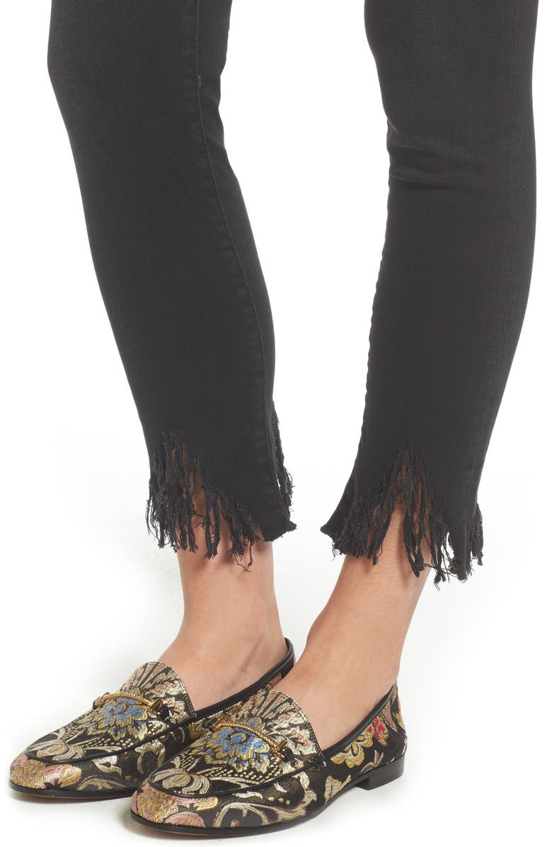 Mavi Jeans Tess Fringe Skinny Crop Jeans, Alternate, color, 