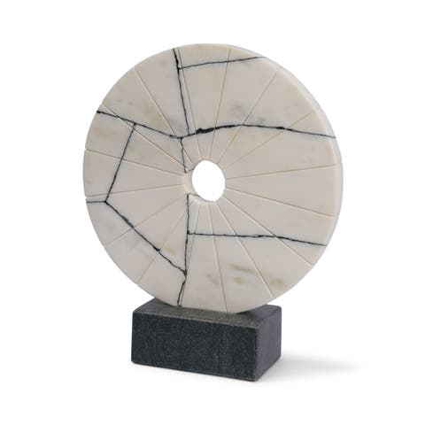 Orin Marble Round Disc Decorative Object