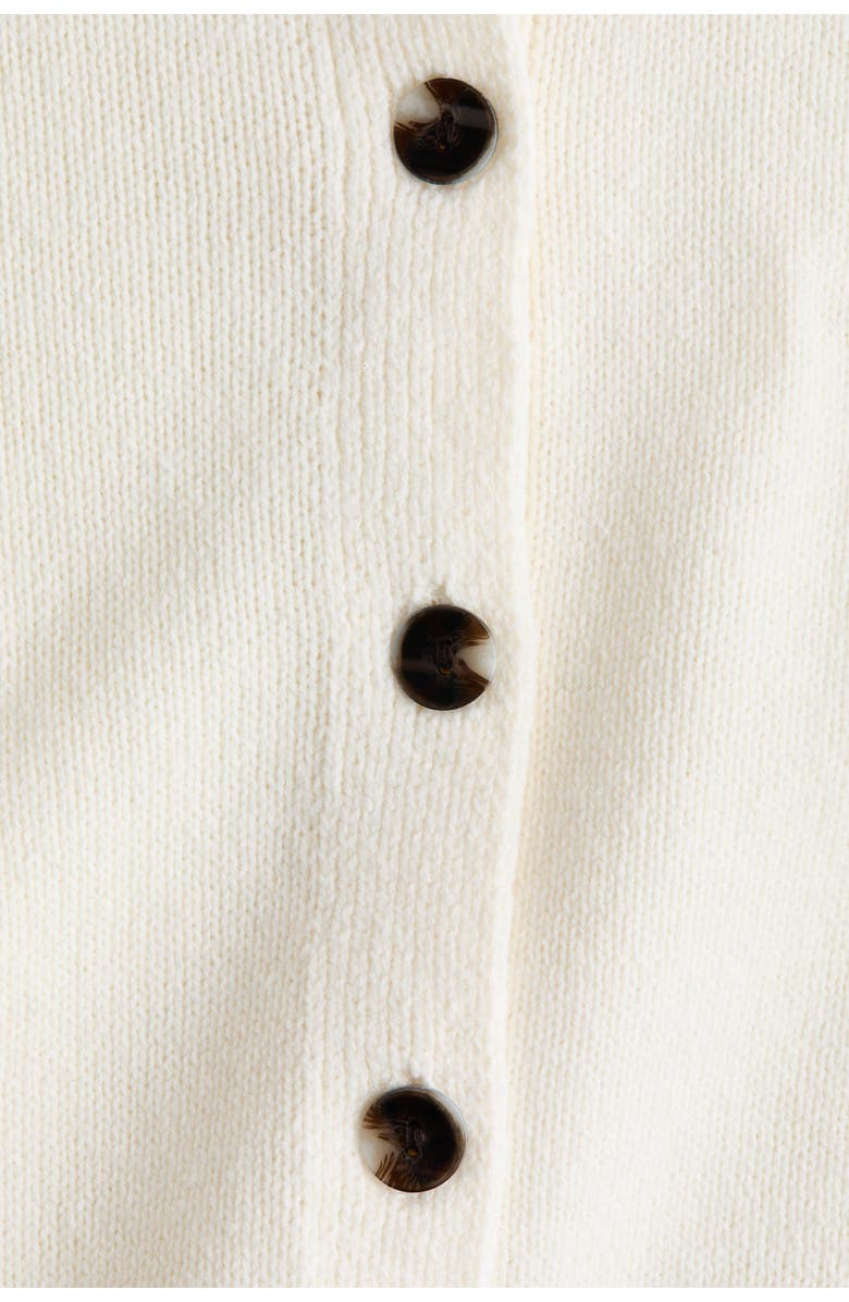 H&M Short-sleeved Cardigan, Alternate, color, White