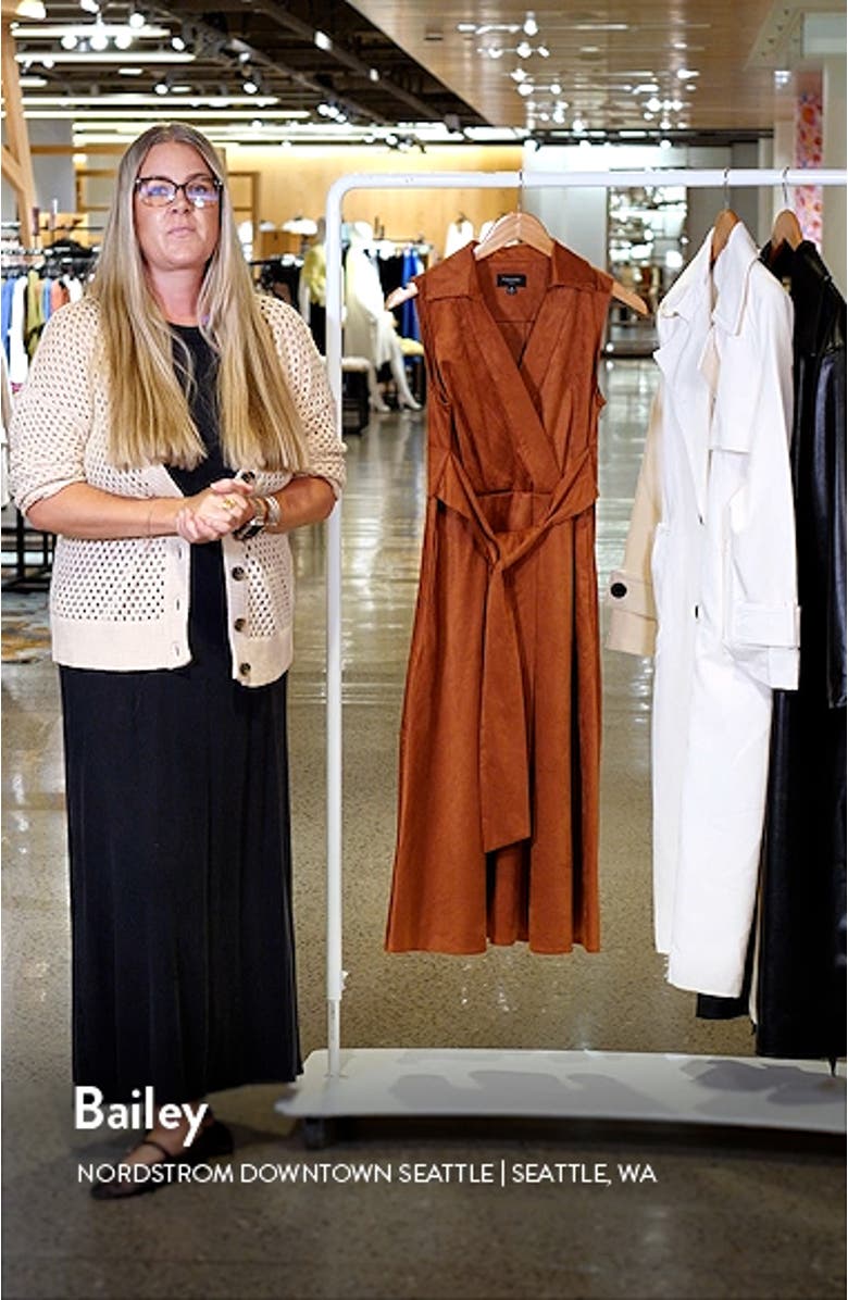 Tie Belt Faux Wrap Dress, sales video thumbnail