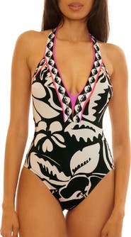 Trina Turk Plunge One-Piece Swimsuit
