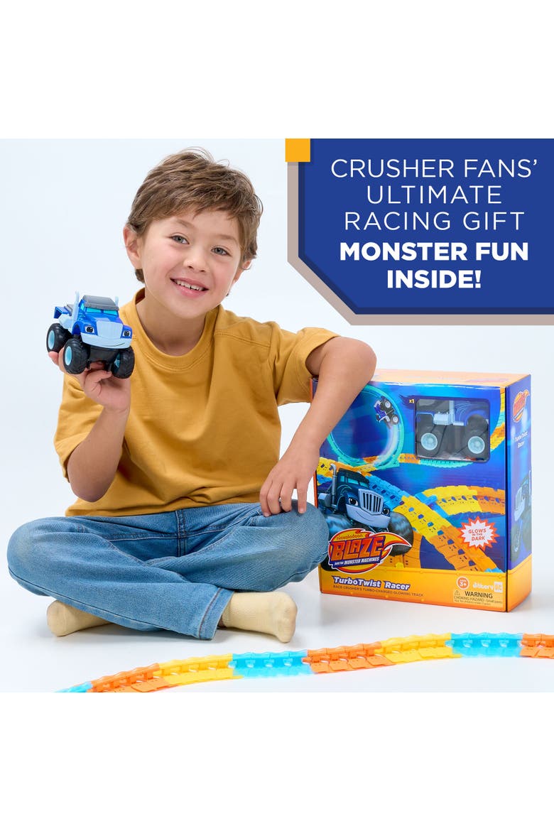 Blaze and The Monster Machine TurboTwist Racers - Race Track Set, Alternate, color, blue