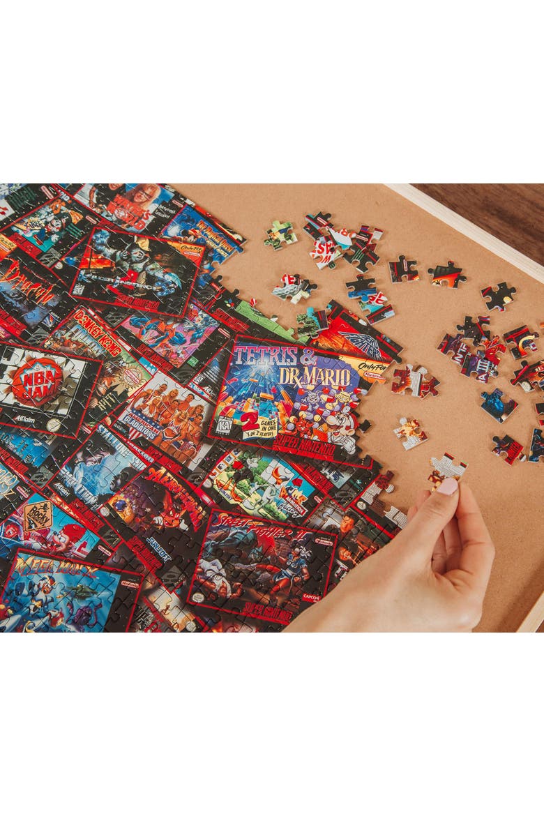 Super Never Ending Showdowns Retro Video Games 1000-Piece Jigsaw Puzzle, Alternate, color, Red