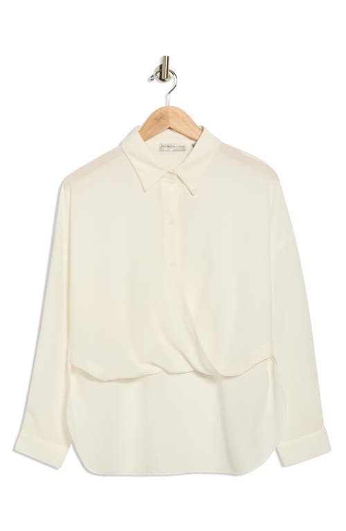 Patrizia Luca Wrap Hem High-low Button-up Shirt In White