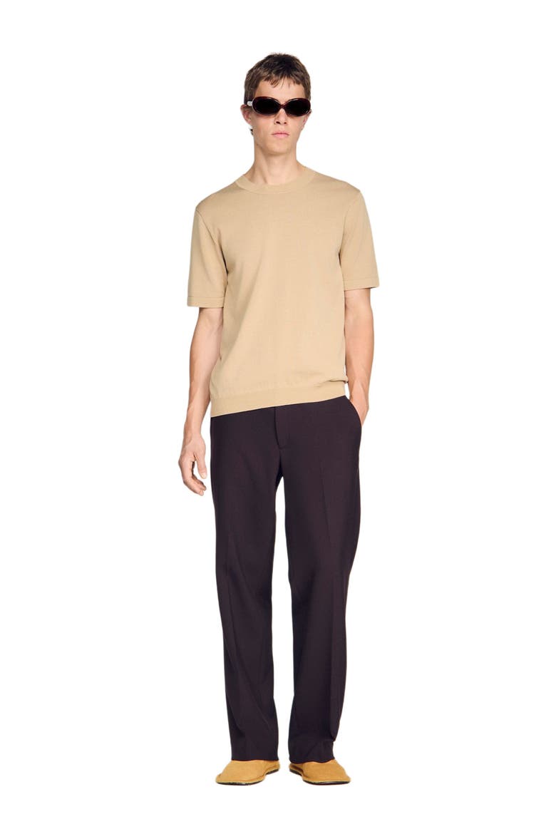 Knitted T-shirt, Alternate, color, Cappucino