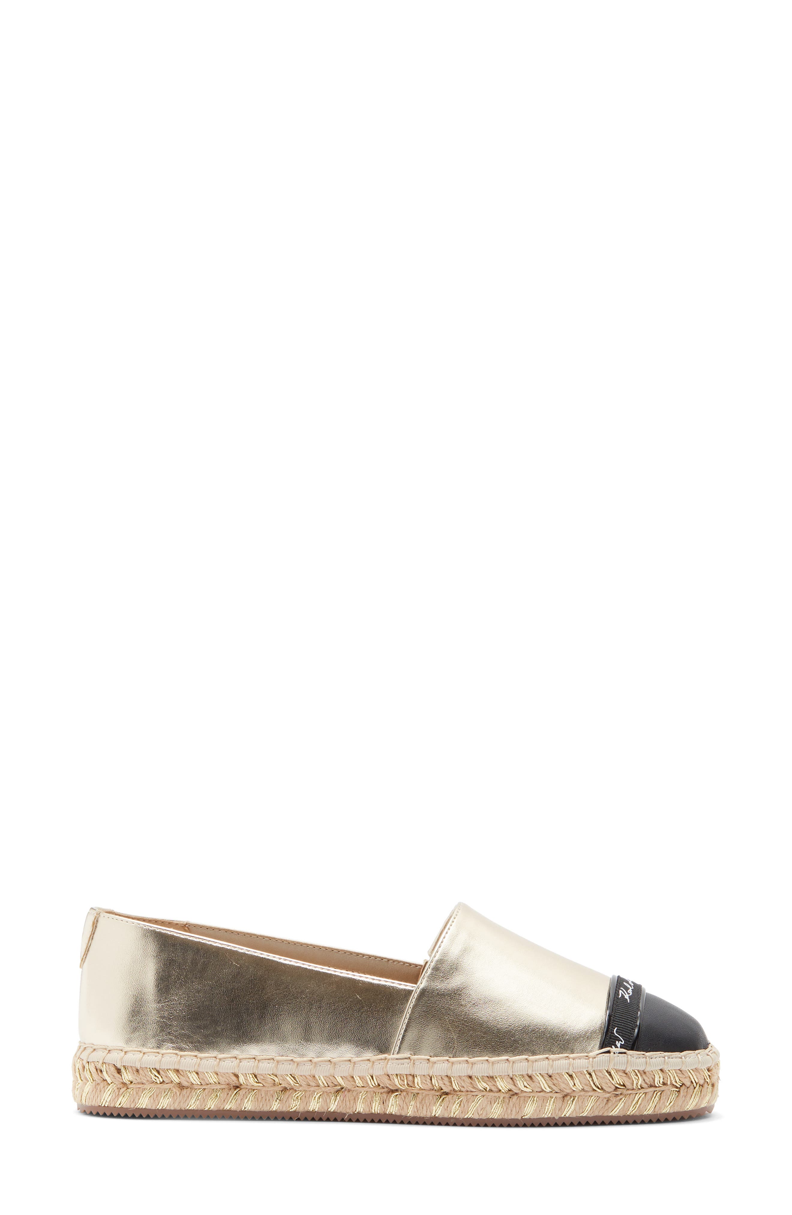 Montella Espadrille Flat, Alternate, color, WHITE GOLD/ BLACK