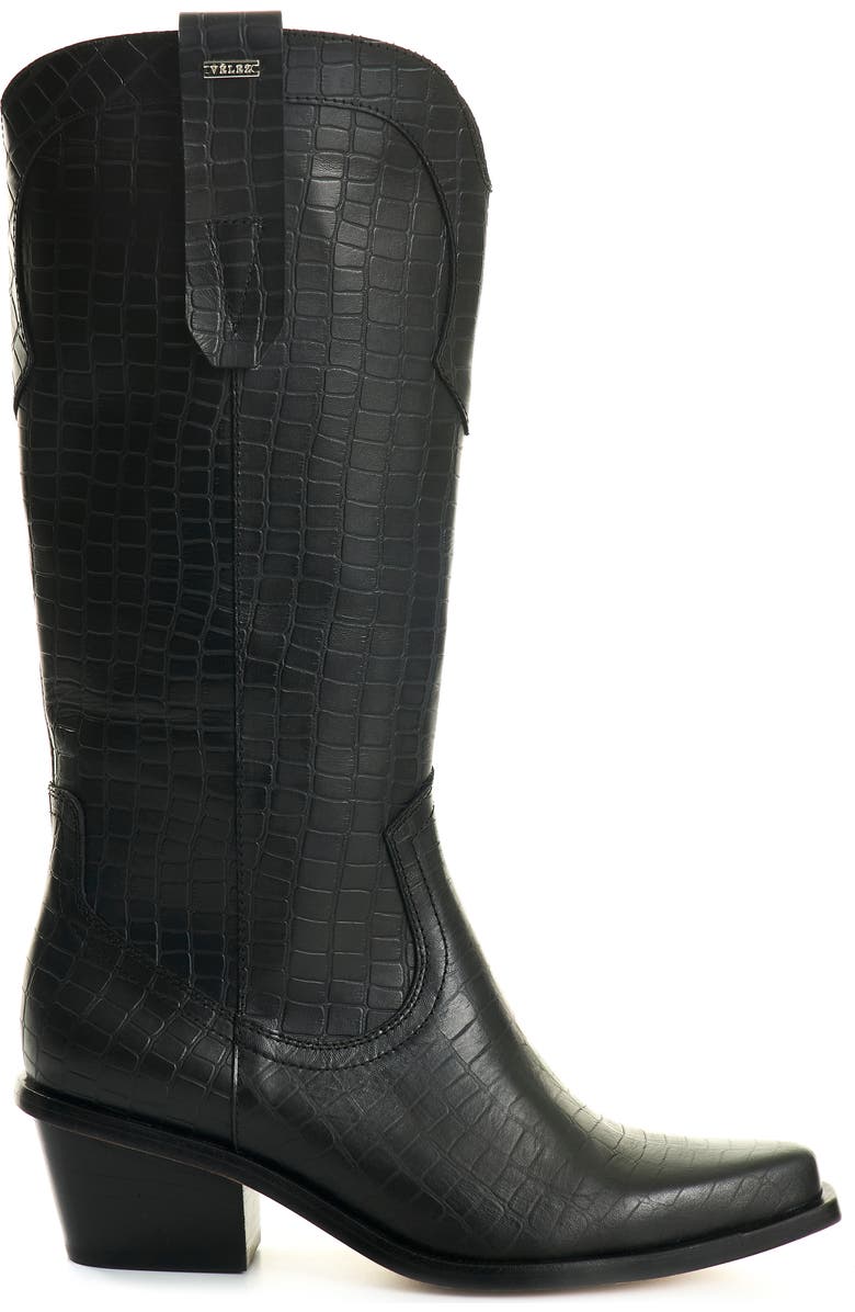 Velez Embossed Leather Boots, Main, color, Black