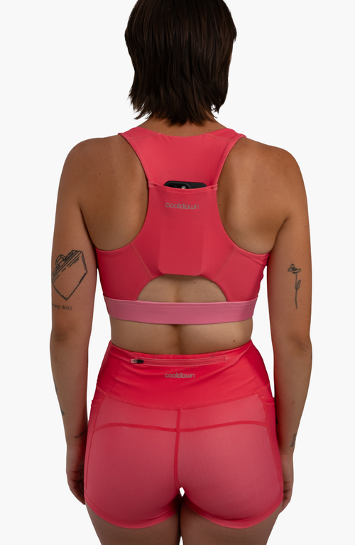 Cooldown Emmy Running Shorts In Pink Skyline