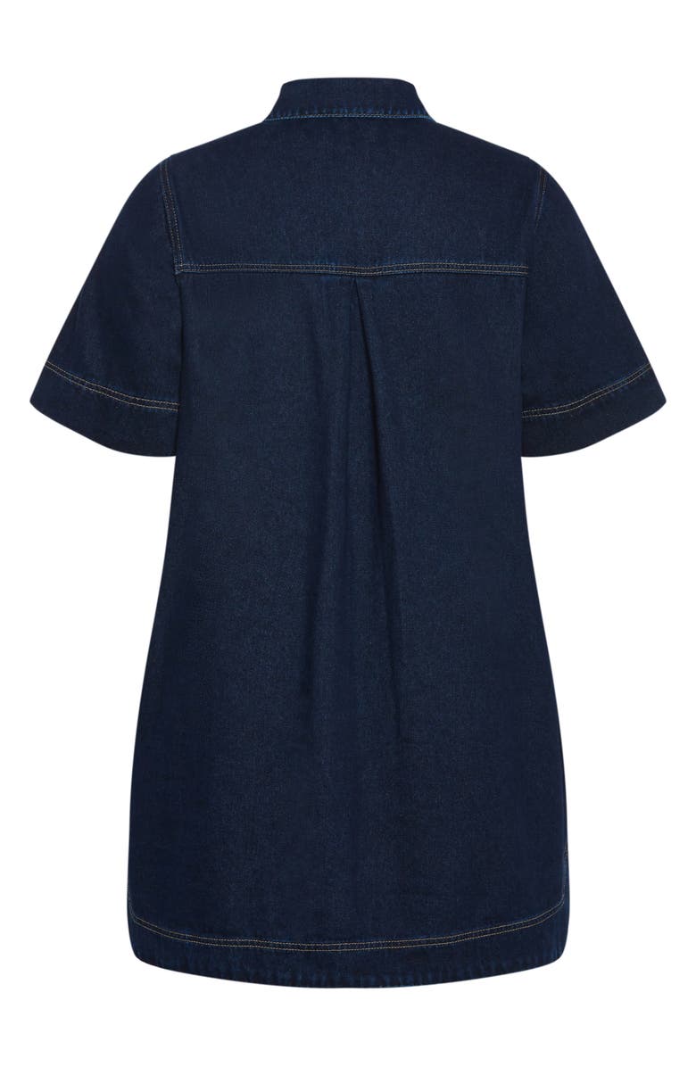 City Chic Jojo Denim Dress, Alternate, color, 