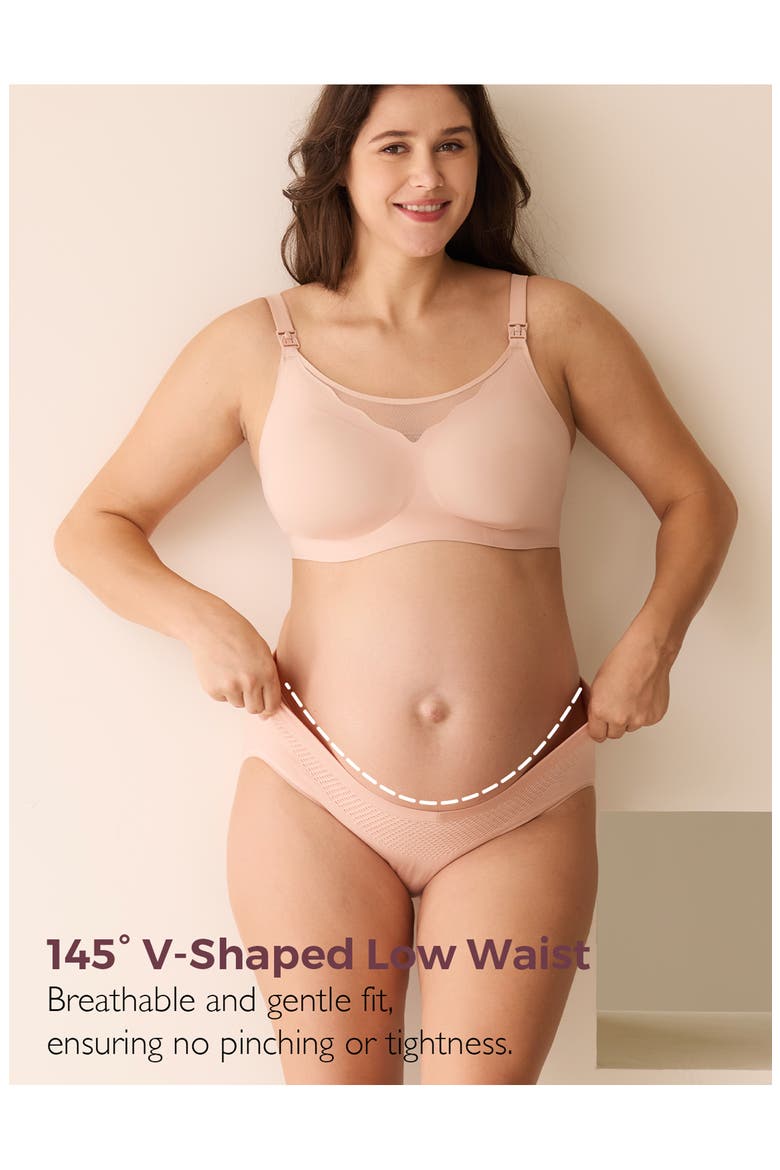 Postpartum Panties,2 Pack, Alternate, color, BLACK AND OYSTER PINK