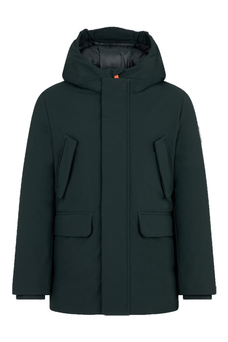 Kids' Theo Hooded Parka, Main, color, GREEN BLACK