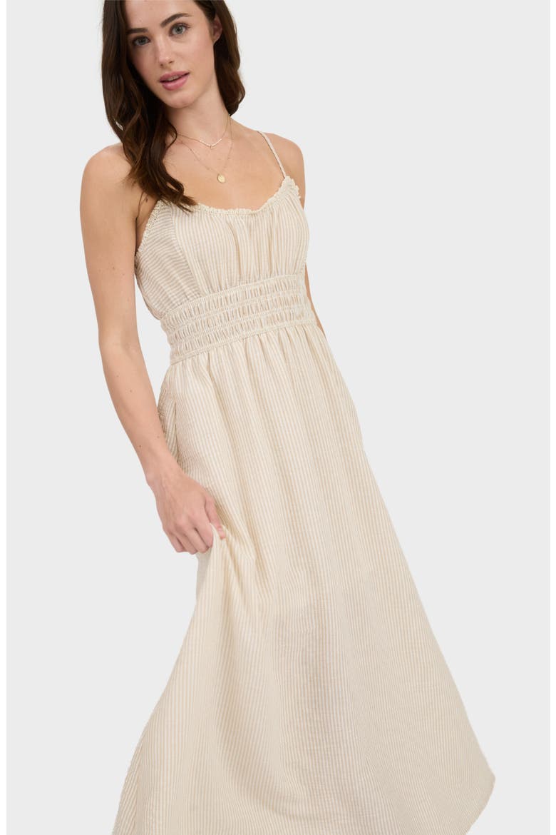 Stripe Maxi Dress, Alternate, color, KHAKI