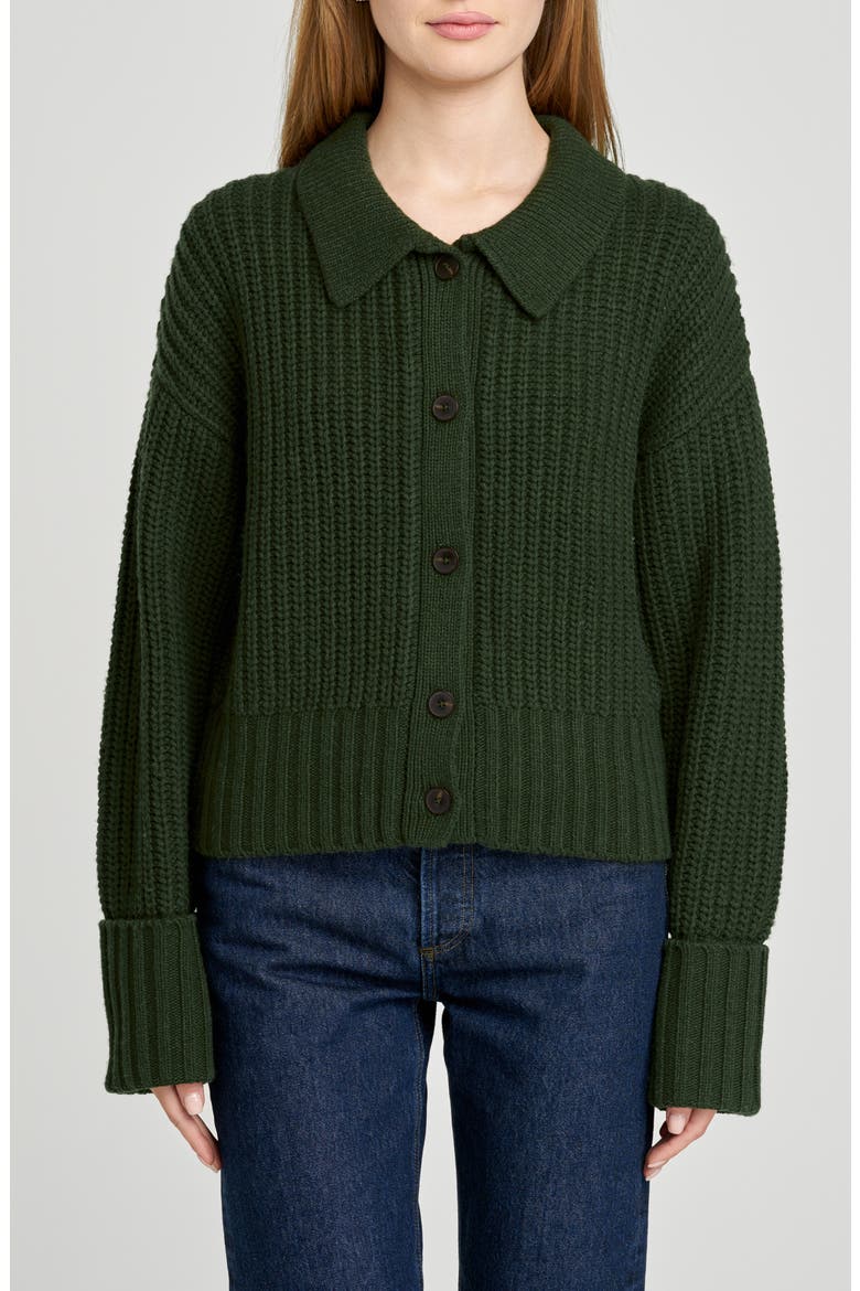 Bea Collared Cardigan, Main, color, DEEP-OLIVE