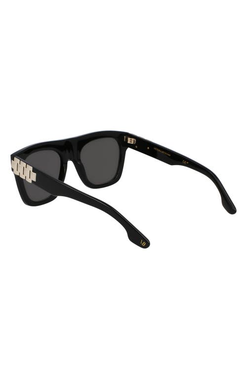 Victoria Beckham Chain Pouch 52mm Modified Rectangular Sunglasses In Black