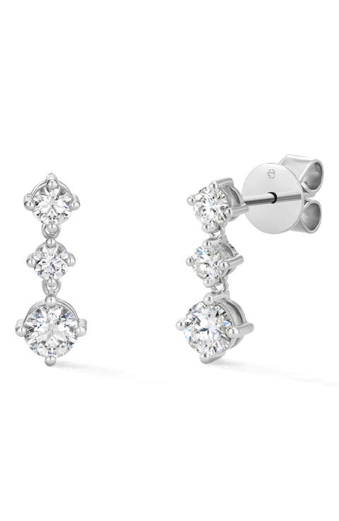 Cascade Diamond Mini Drop Earrings