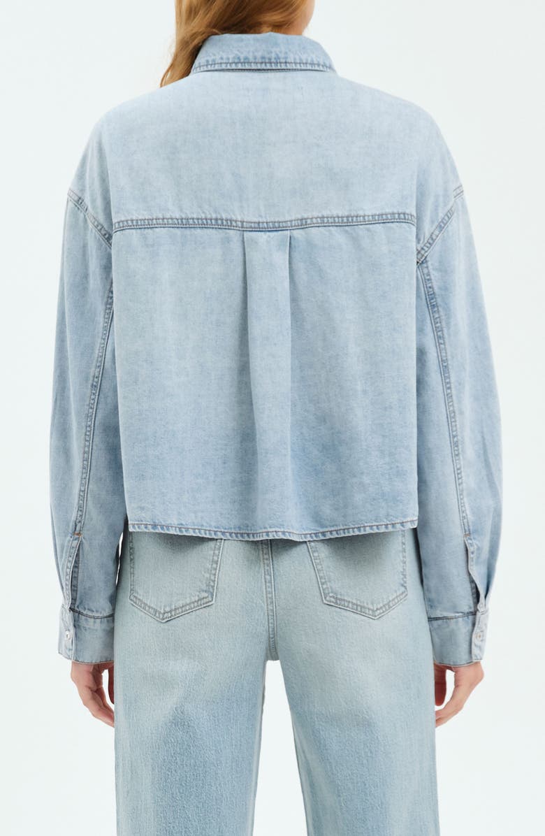 DAZE The Editor Crop Denim Button-Up Shirt, Alternate, color, Call Me