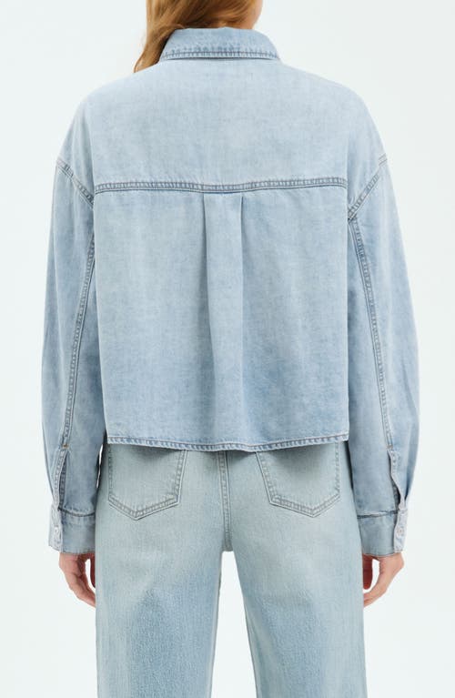 DAZE DAZE THE EDITOR CROP DENIM BUTTON-UP SHIRT