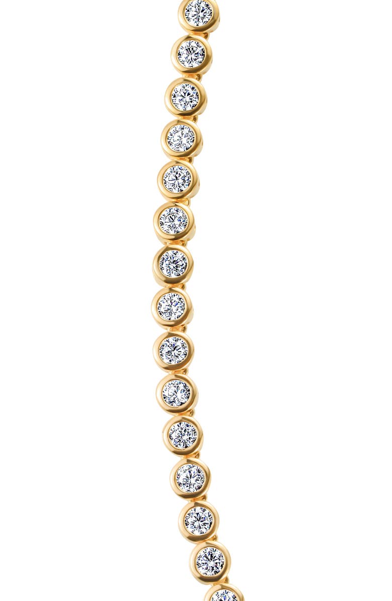 st. Moran Bezeled Cubic Zirconia Tennis Necklace, Alternate, color, Gold