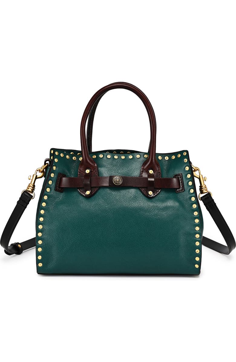 OLD TREND Westland Genuine Leather Studded Mini Tote, Main, color, Teal