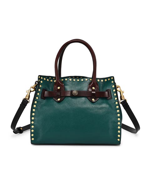 Westland Genuine Leather Studded Mini Tote