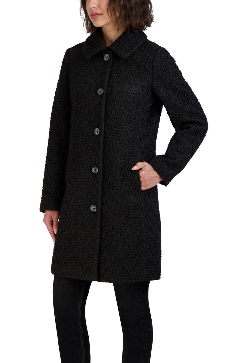 Laundry by Shelli Segal Chunky Knit Coat, Alternate, color, Black