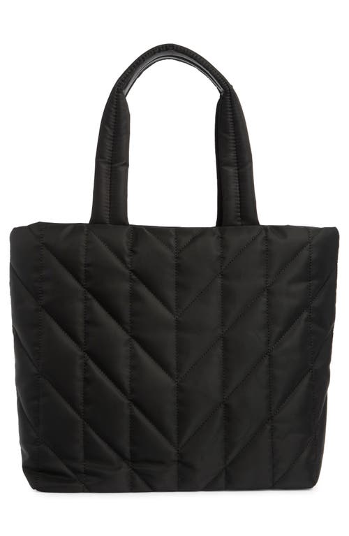 Karl Lagerfeld Paris Voyage Quilted Nylon Tote Bag In Black