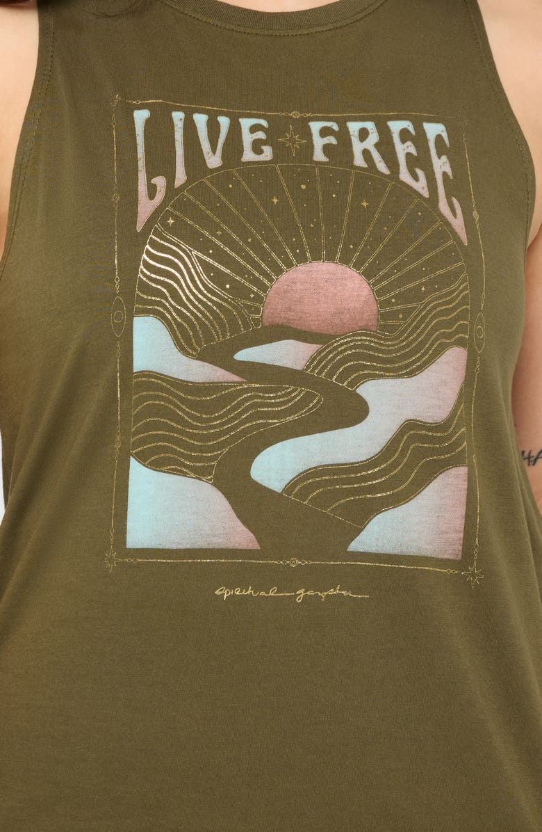 Spiritual Gangster Live Free Jade Tank, Alternate, color,