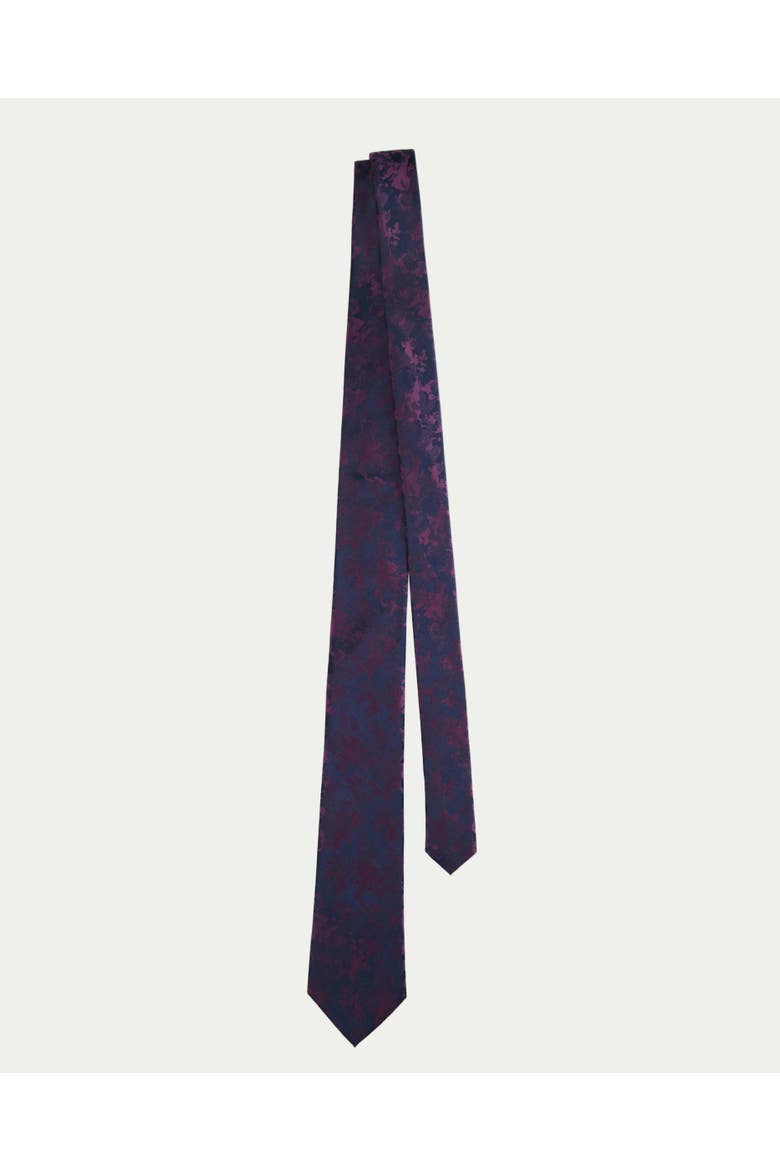 Marble Cloud Silk Jacquard Tie, Alternate, color, Navy