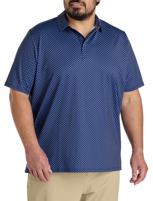 Callaway Big & Tall Printed Performance Polo Shirt in Peacoat 
