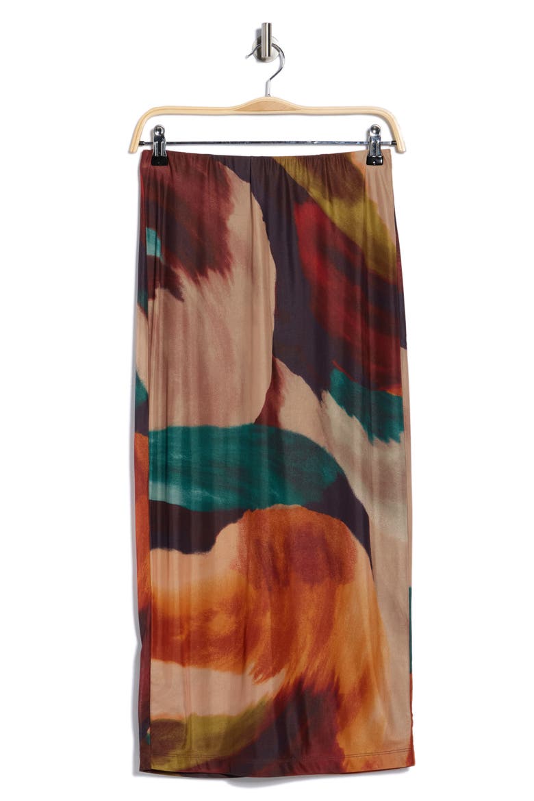 Mesh Pencil Skirt, Alternate, color, CHESTNUT