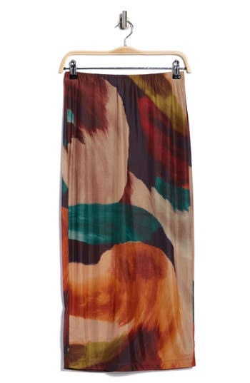 Dr2 By Daniel Rainn Mesh Pencil Skirt In Brown