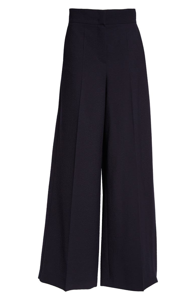 Max Mara Cervo Wool Blend Seersucker Ultrawide Leg Pants, Alternate, color, Ultramarine