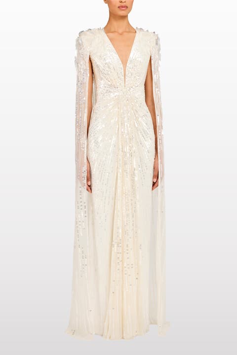 Goldfinger Sequin-Embellished Maxi Dress