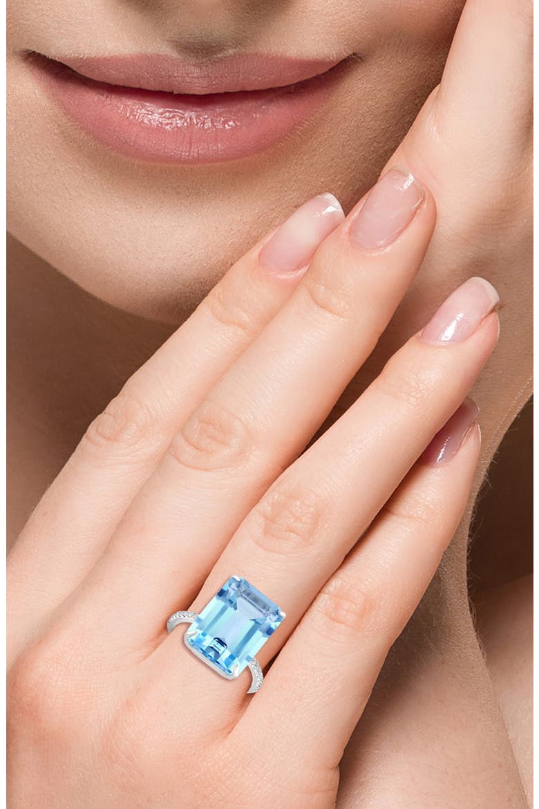 Sterling Silver Sky Blue Topaz Ring, Alternate, color, BLUE