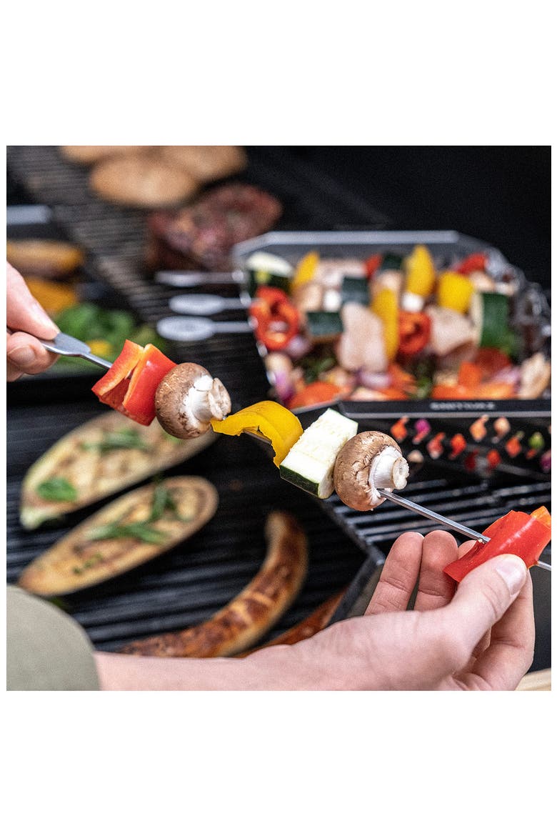 BBQ+ Set of 5 Skewers, Alternate, color, SILVER
