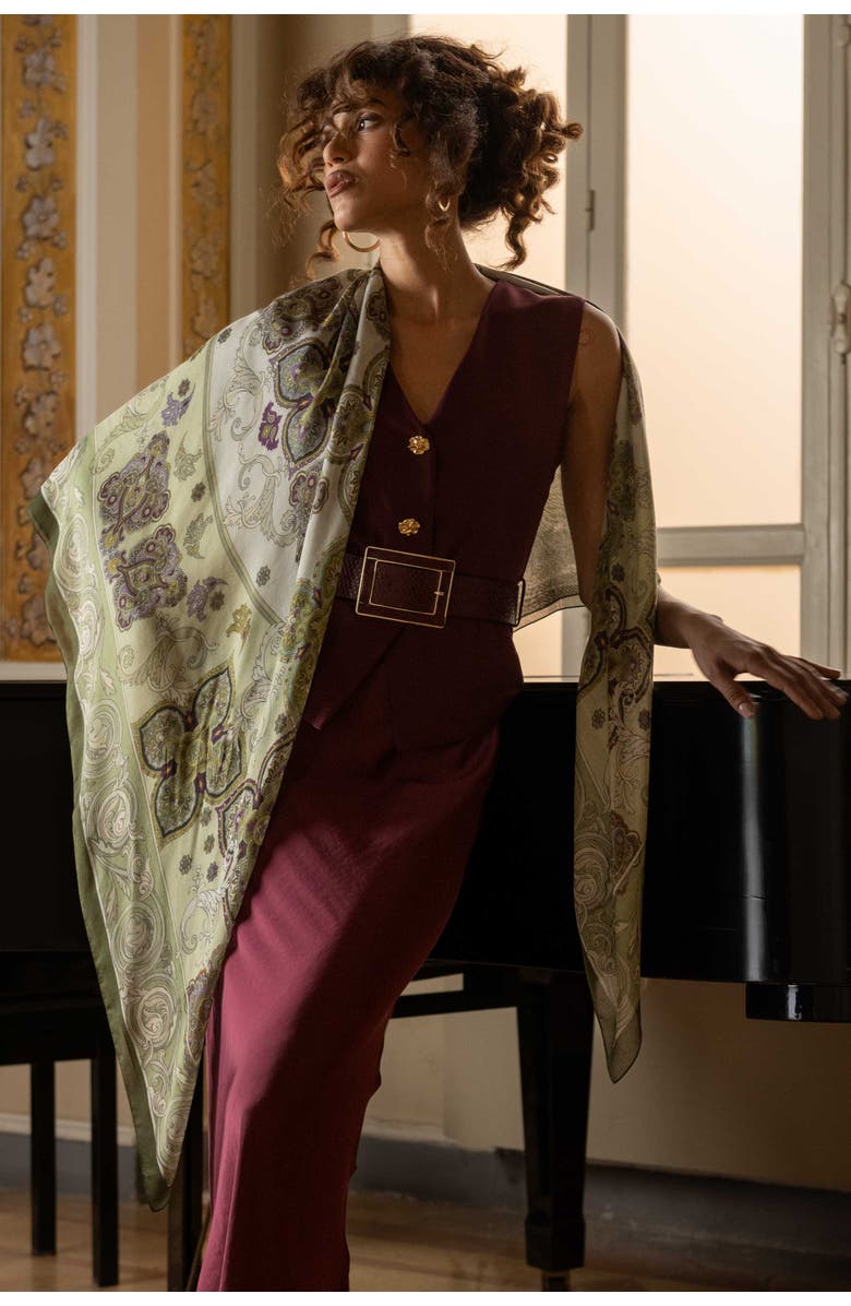 Elizabetta Venere - Modal Cashmere Scarf Shawl for Women, Alternate, color, Mint Green