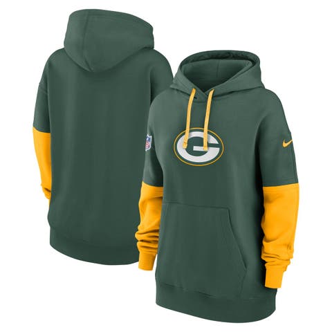 Women's Nike Green Green Bay Packers 2024 Sideline Essential Fleece Pullover Hoodie