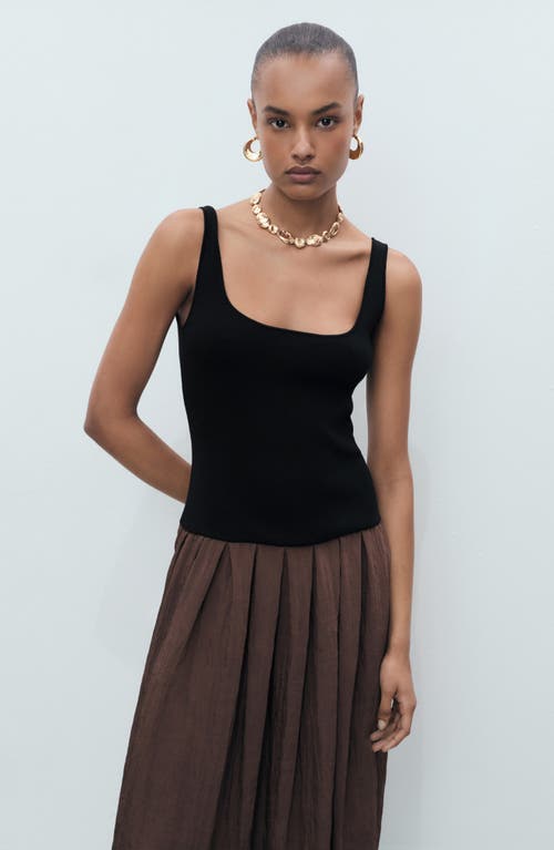 Shop Mango Pleated Tank Maxi Dress