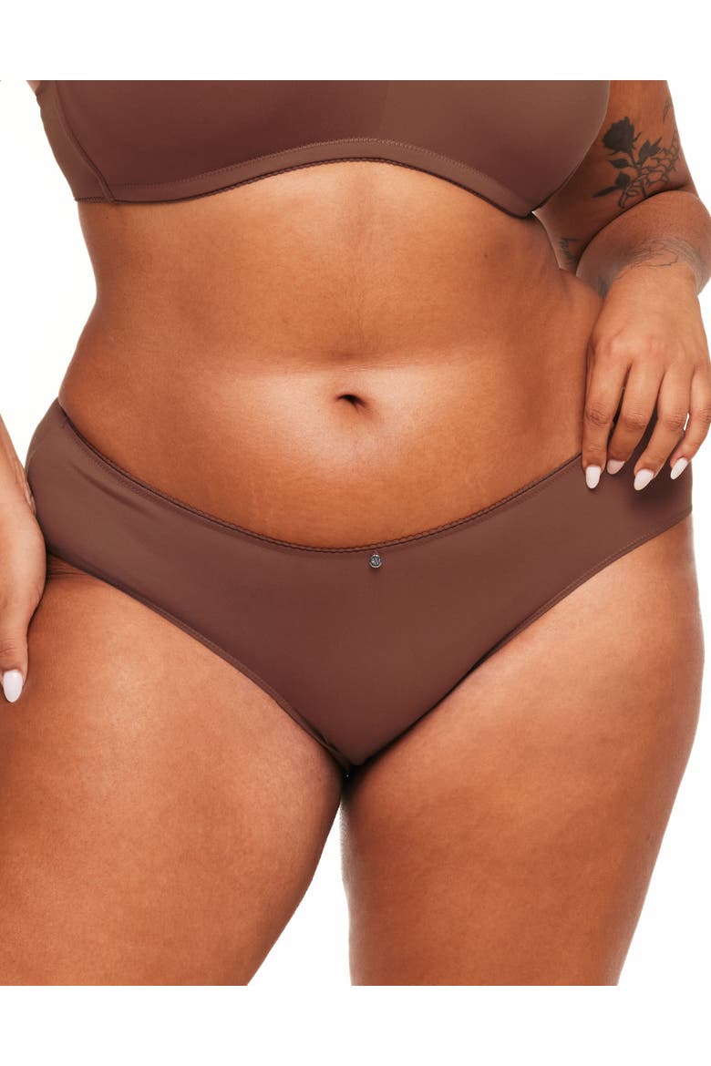 Johanna Hipster Panties, Main, color, Dark brown