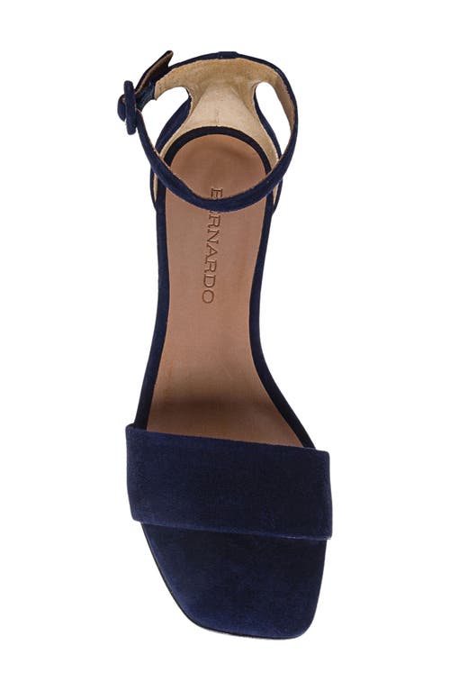 Bernardo Jalena Suede Ankle-strap Sandals In Dark Navy