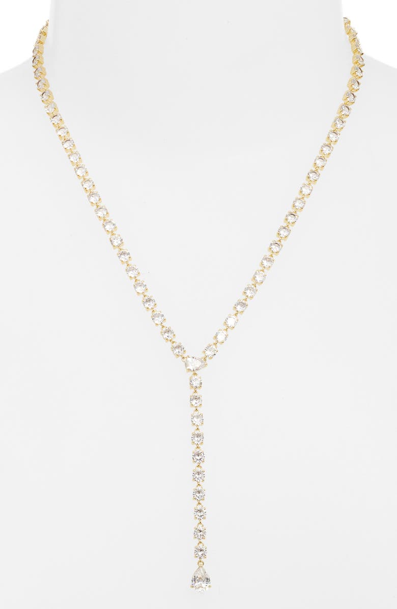 Melinda Maria Cubic Zirconia Y-Necklace, Alternate, color,