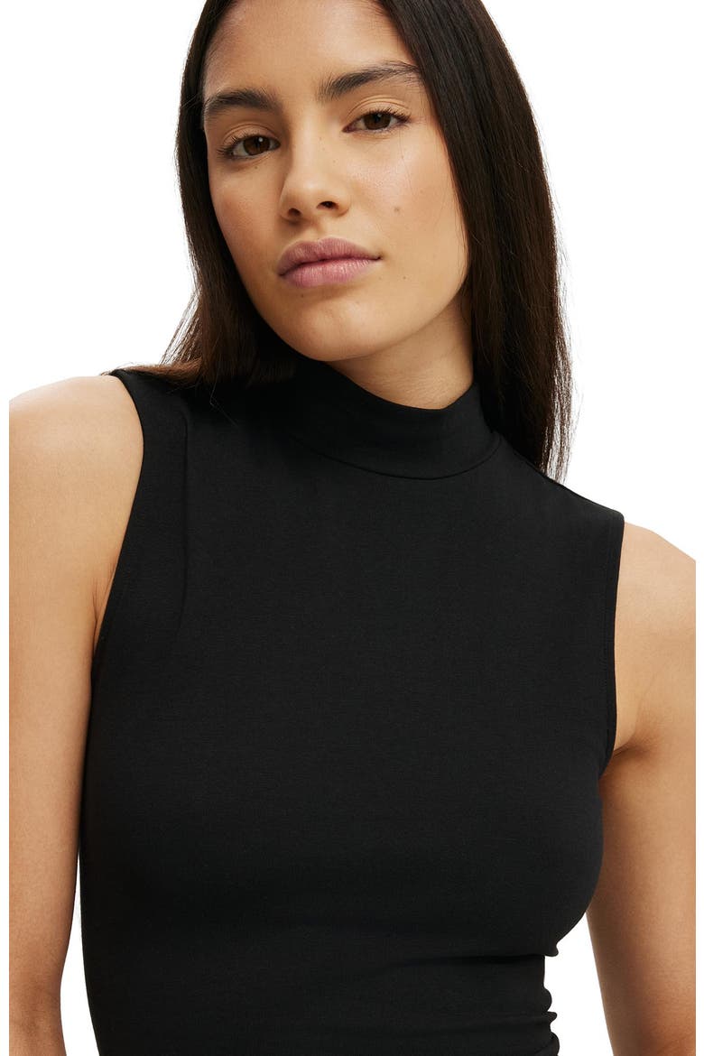 Women's Mock Neck Tank, Alternate, color, Black
