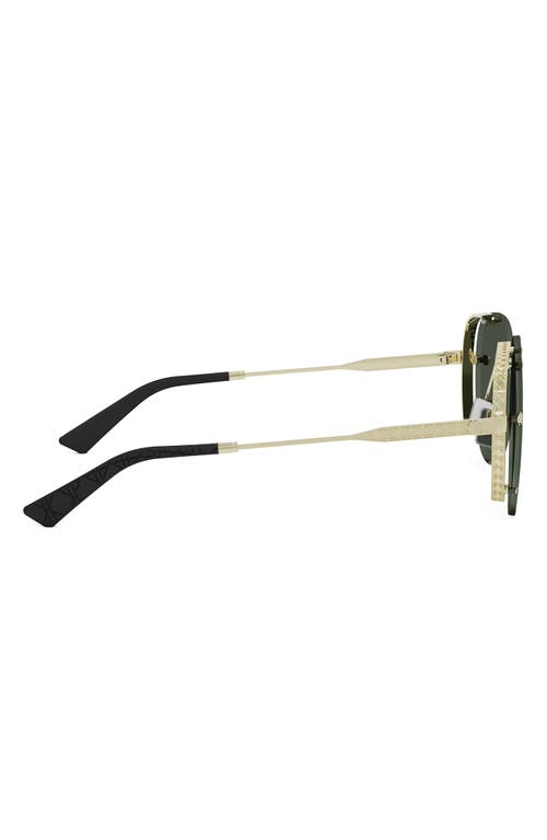 Dior Aviator Sunglasses In Shiny Gold/green