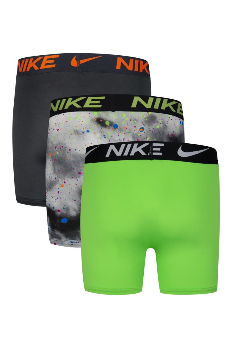 Kids' Assorted 3-Pack Micro Essentials Boxer Briefs, Alternate, color, BLACK/ GREEN STRIKE