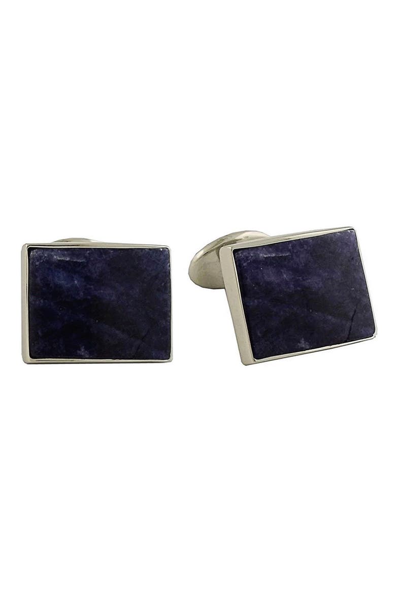 Sodalite Cufflinks, Main, color, SILVER