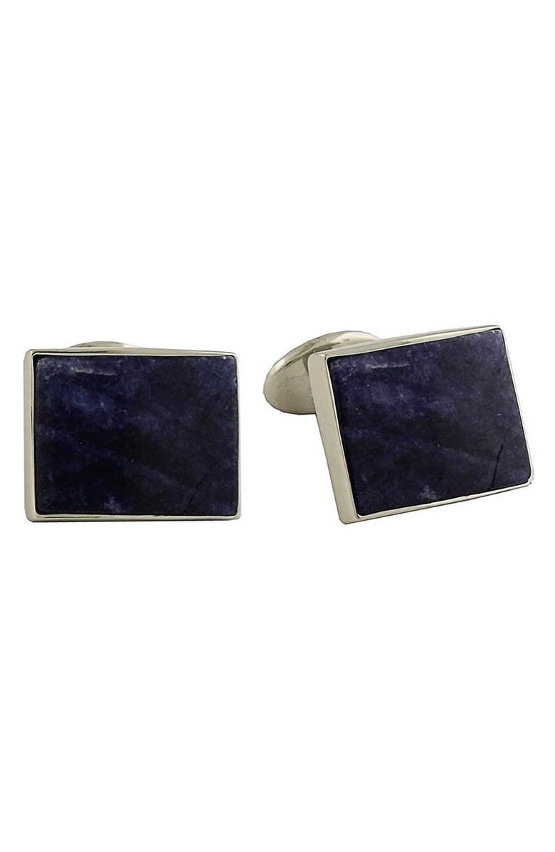 David Donahue Sodalite Cufflinks, Main, color, Silver